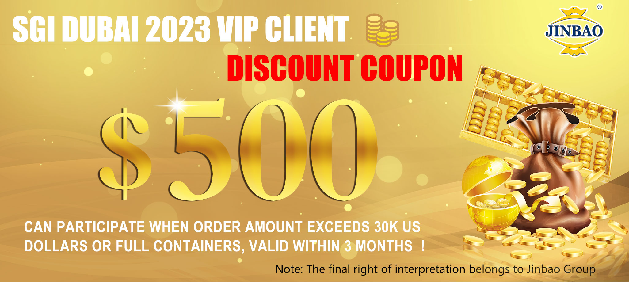 Cupom de desconto de $ 500