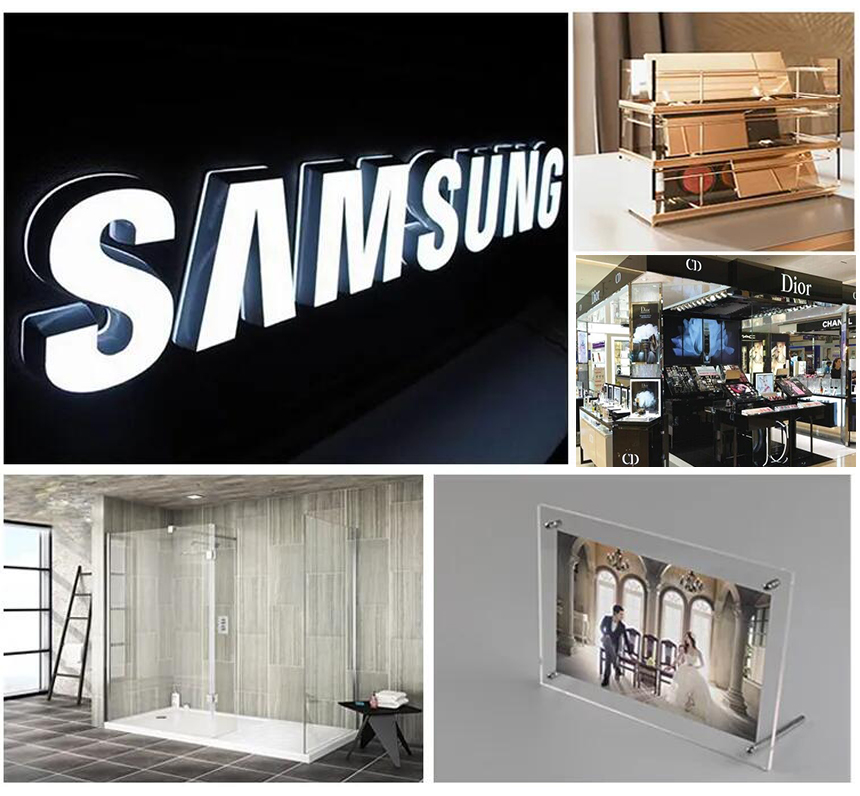 Aplica&ccedil;&otilde;es de chapas acr&iacute;licas