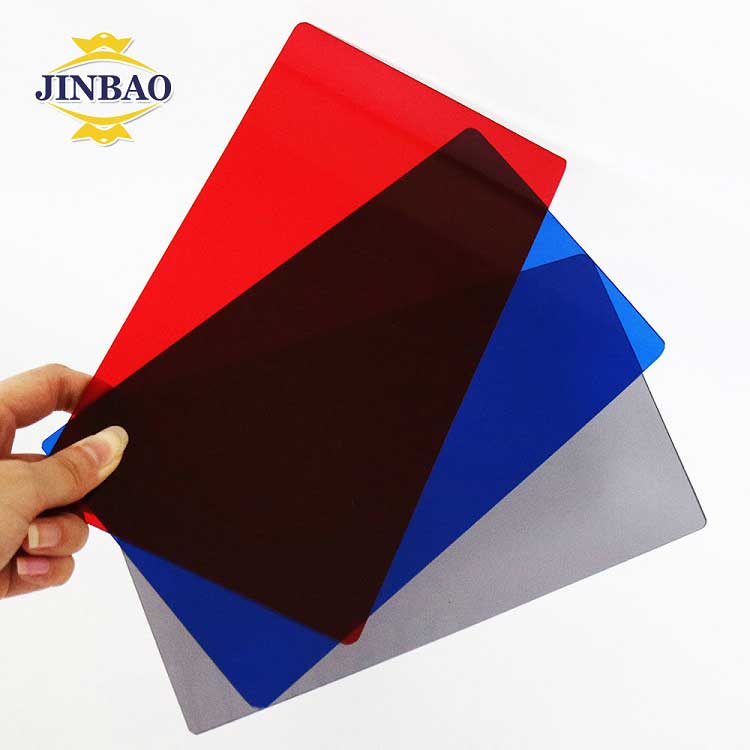  JINBAO Venda quente 8x4 pés 4mm folha de plástico acrílico de cor translúcida fundida