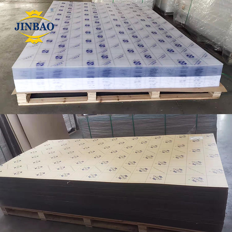  JINBAO Venda quente 8x4 pés 4mm folha de plástico acrílico de cor translúcida fundida