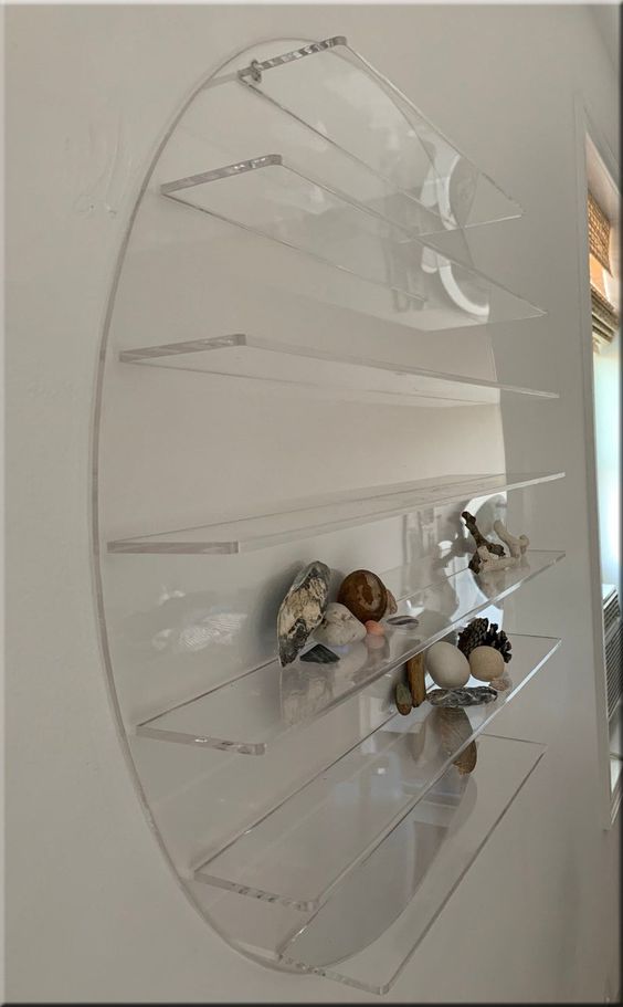 Exemplo de prateleiras acr&iacute;licas